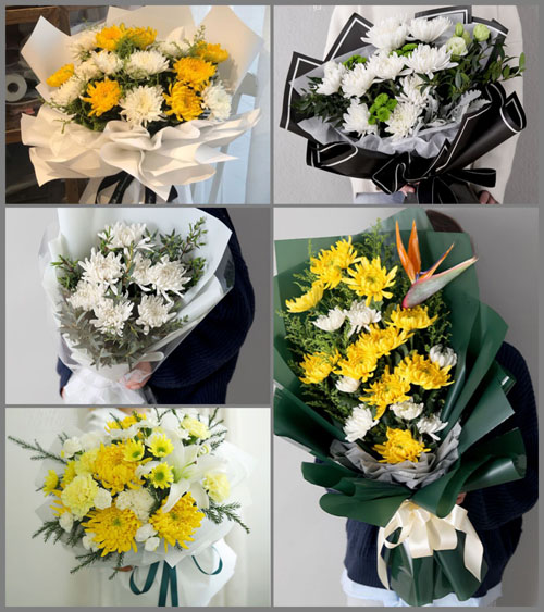 山东莱芜莱城区苗山镇上周家庄村白事花束代送